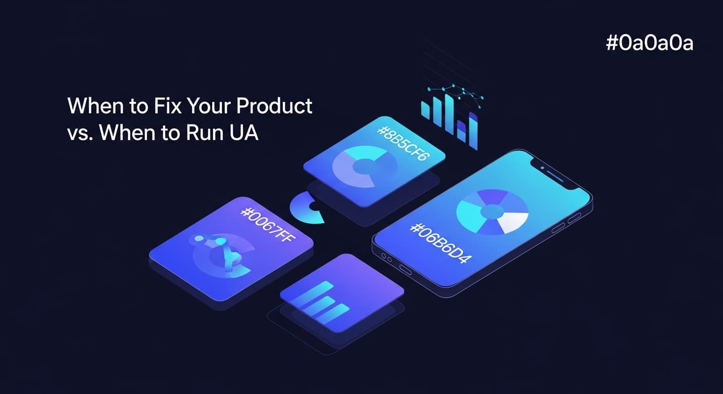When to Fix Your Product vs. When to Run UA